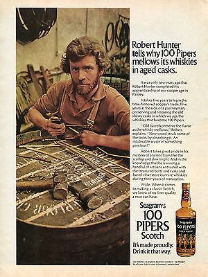 1972 Seagram's 100 Pipers Scotch Whisky Print Ad Без бренда