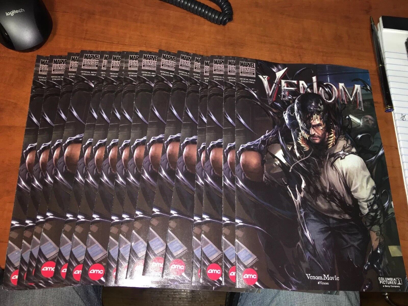 2 copies Venom 1 Movie AMC Marvel Custom Edition Comic Bag n Board High Grades! Без бренда