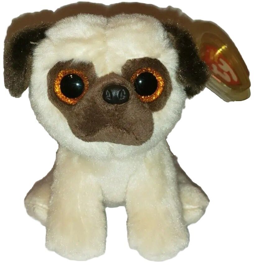 Ty Beanie Baby - RUFUS the Pug Dog (2016 Version)(6 Inch) MINT with MINT TAGS Ty