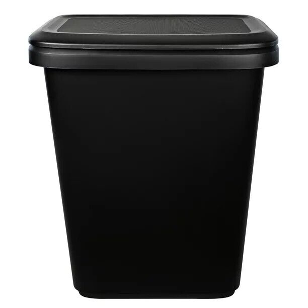20.4 gal Dual Function XL Plastic Divided Kitchen Trash Can, Black Unbranded - фотография #6
