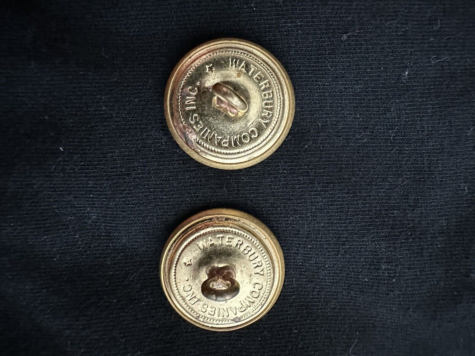 Vintage Military Brass US Navy Waterbury Button Company Uniform Buttons (2) Без бренда - фотография #6