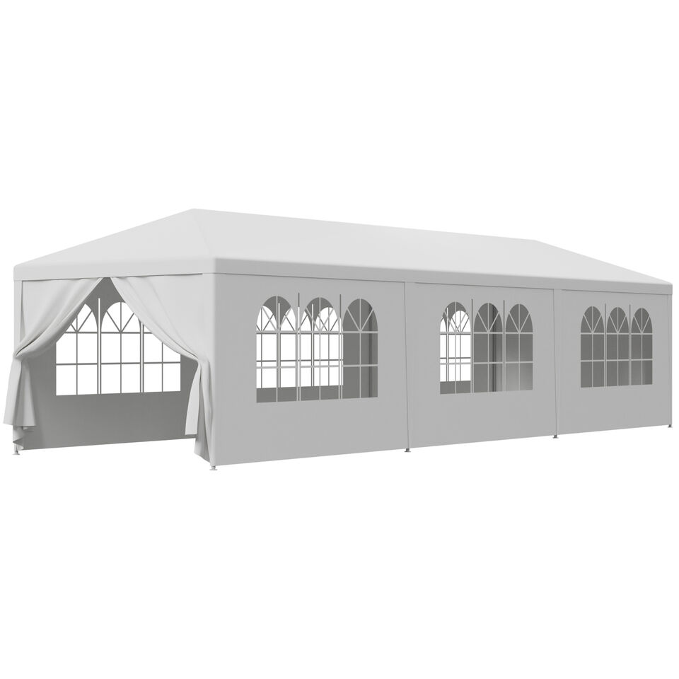 10'x30' White Outdoor Gazebo Canopy Wedding Party Tent 8 Removable Walls 8 Segawe GSDH021233