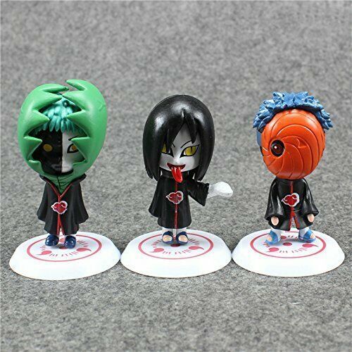 11 Pcs/Set Naruto Akatsuki Cute mini Chess Figures Cake Topper Statue Toys Gift  MINI Animator Doll - фотография #5