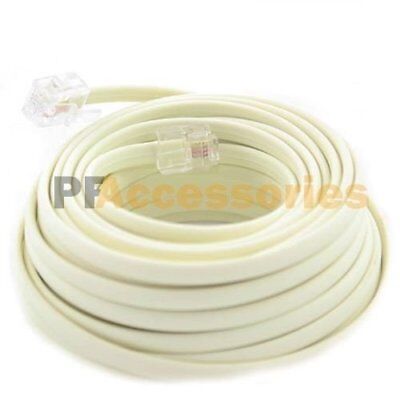 25 FT Feet RJ11 4C Modular Telephone Extension Phone Cord Cable Line Wire Beige Wideskall (04C-342)