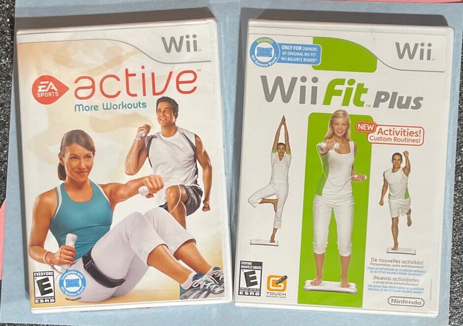 Wii Fit Plus & Active More Workouts ( Wii ) Factory Sealed Без бренда N/a