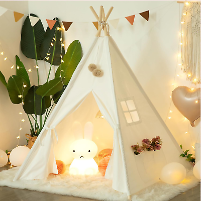 RongFa Teepee Tent for Kids-Portable Children Play Tent Indoor Outdoor White RONGFA Not Applicable