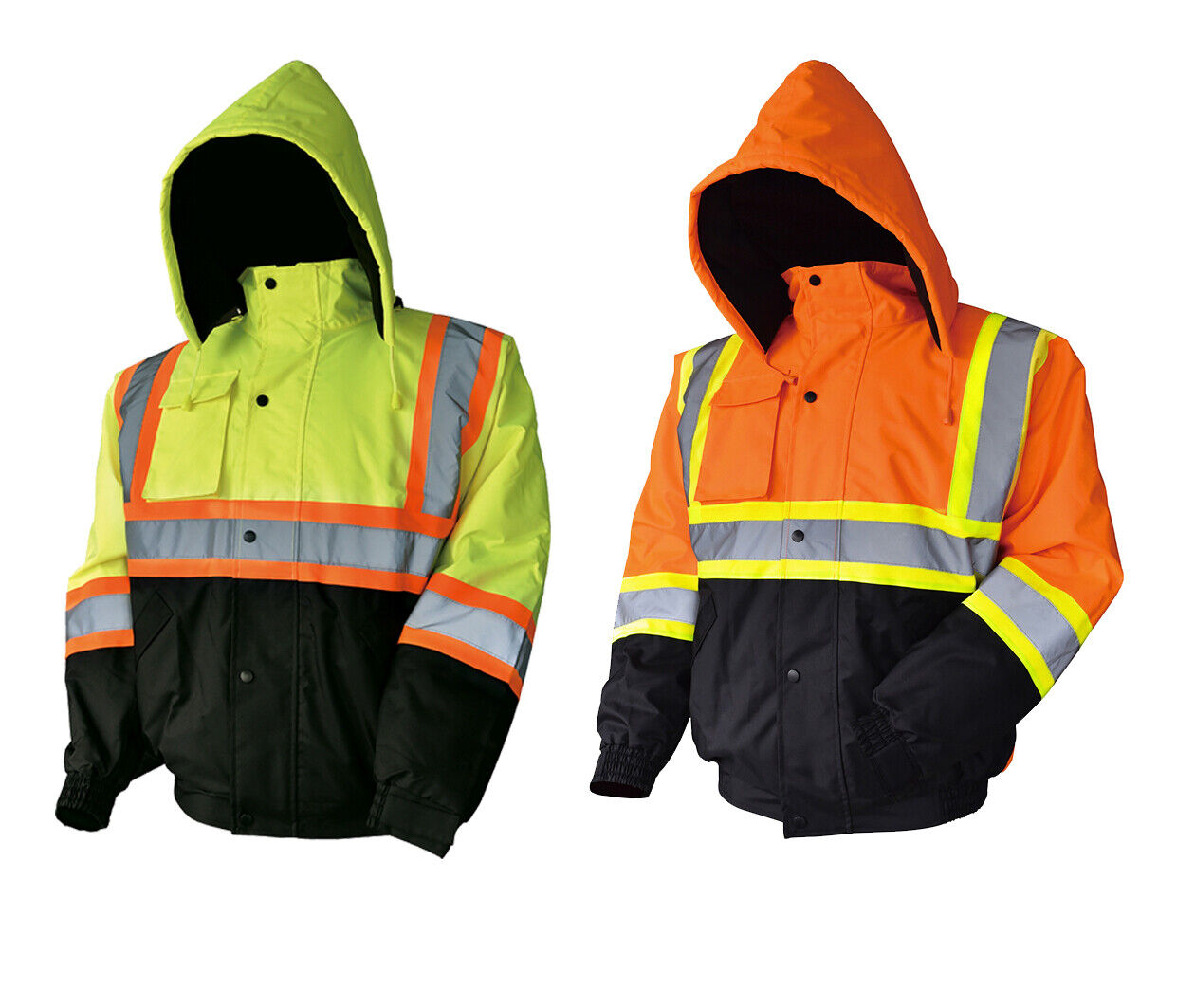 Hi-Vis Insulated Safety Bomber Reflective Class 3 Winter Jacket Warm Lined Coat  L&M - фотография #3