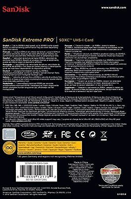 SanDisk 128GB Extreme PRO SDXC UHS-I C10,U3,V30,4K UHD,SD Card-SDSDXXY-128G NEW SanDisk SDSDXXY-128G-G46 - фотография #3