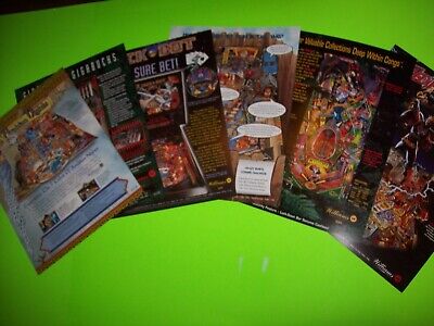 Pinball FLYERS Lot Of 6 Titles Medieval Madness Arabian Nights Congo Jackbot #19 Williams - фотография #3