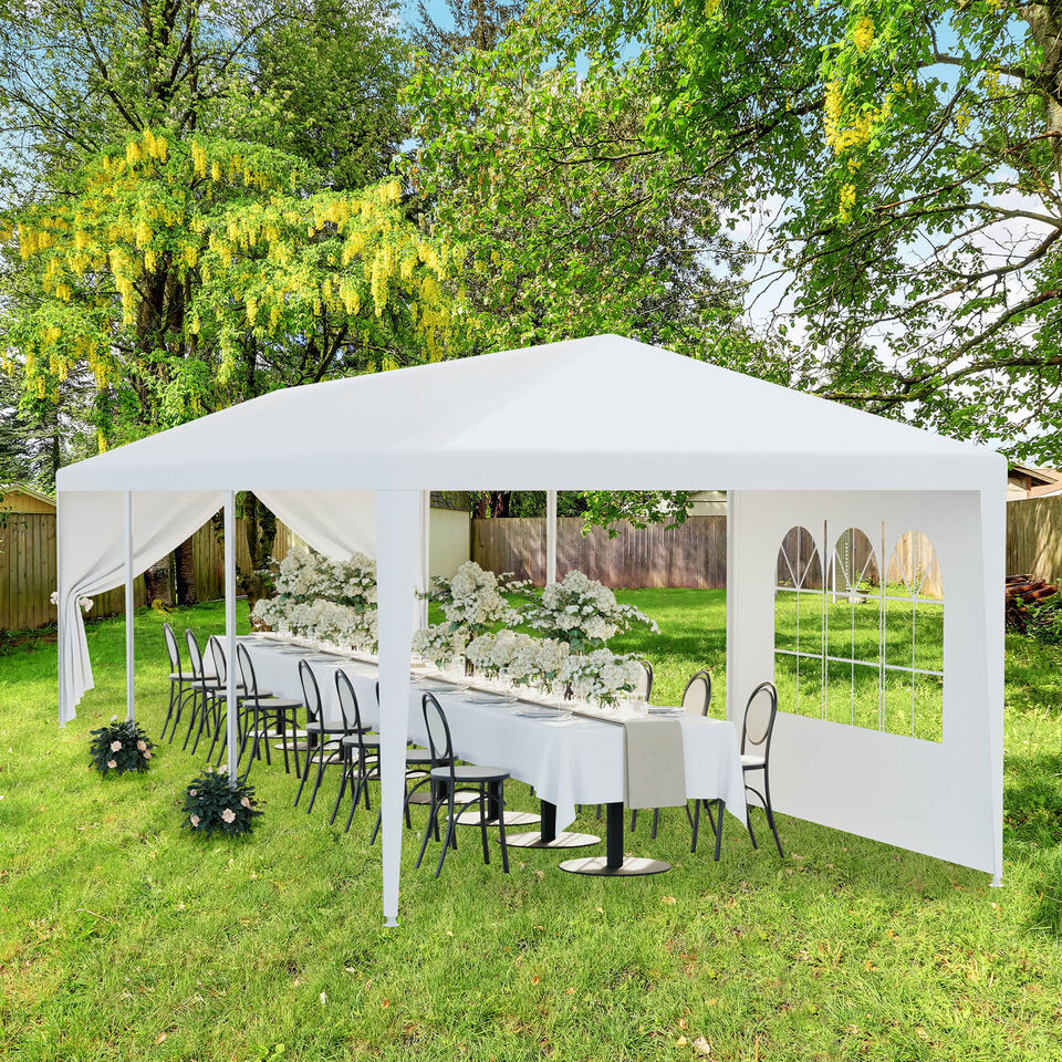 10'x30' White Outdoor Gazebo Canopy Wedding Party Tent 8 Removable Walls 8 Segawe GSDH021233 - фотография #13