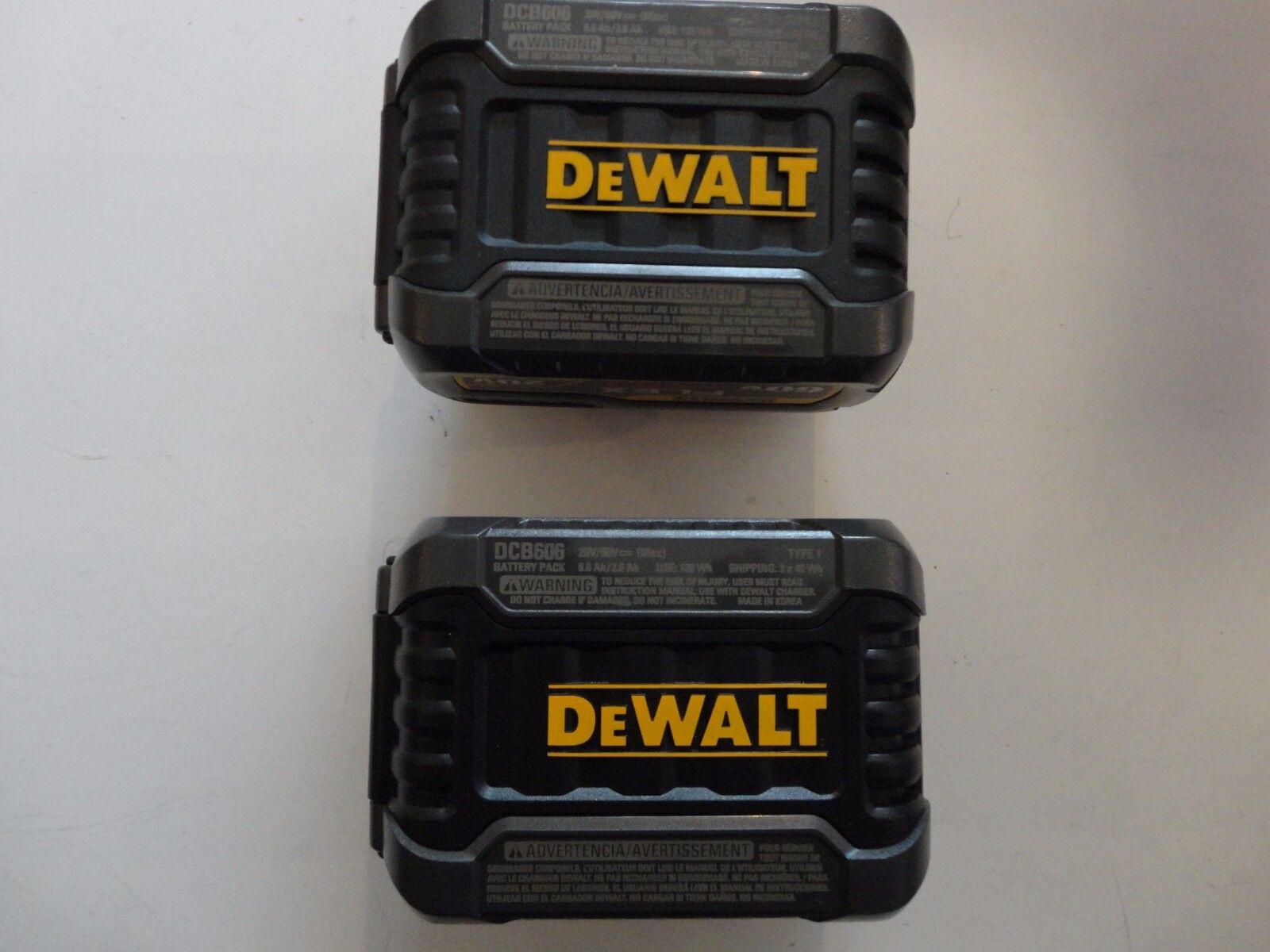 (2) DEWALT DCB606-2 20V 60V FLEXVOLT Li-Ion 6.0 AH Battery packs x 2 New DCB606 DEWALT DCB606-2 - фотография #5