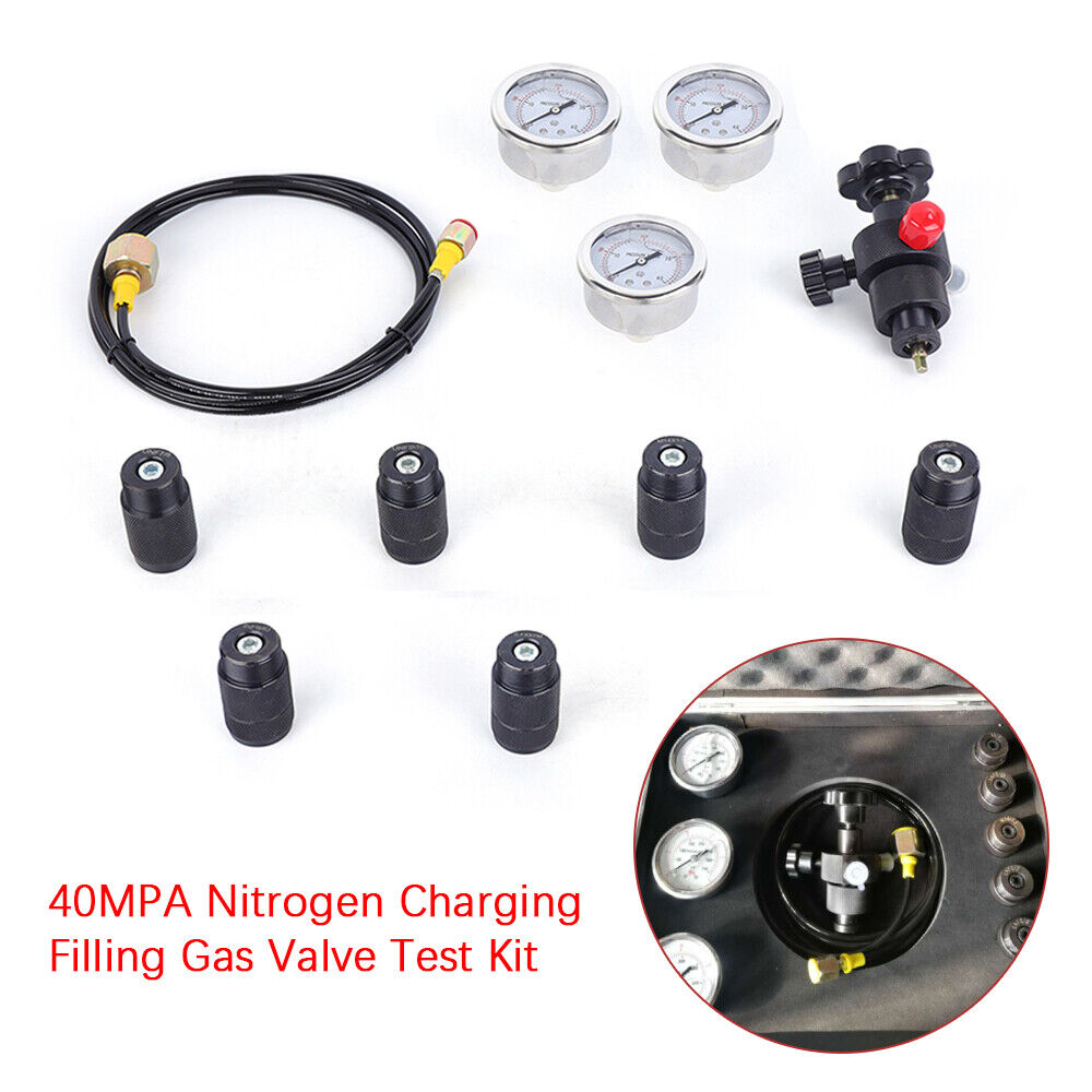 3 Gauge Hydraulic Nitrogen Accumulator Charging Gas Charging Pressure Test USA Unbranded Does not apply - фотография #7