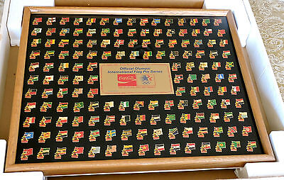 1984 Olympics Coca-Cola 150 Nation Flag Pin Set Framed Coke Ltd, NIB Los Angeles Coca-Cola - фотография #5