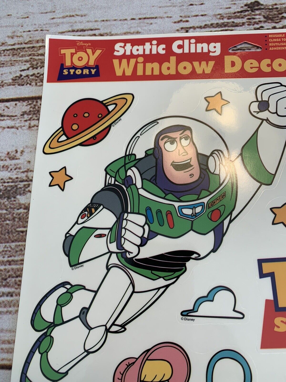 Vtg Toy Story Static Cling Window Decorations Buzz Woody Bo Peep Hamm Slinky Dog Без бренда - фотография #3