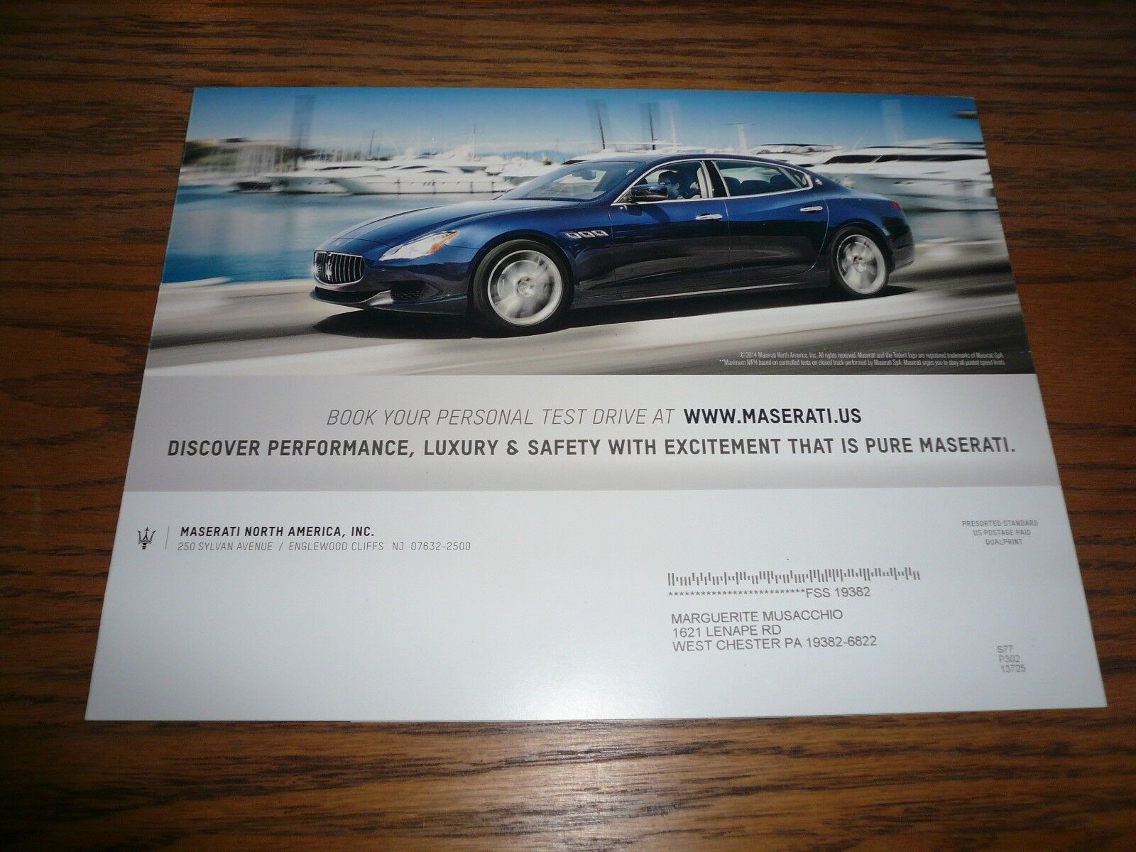 2014 Maserati Quattroporte Zegna Edition Sales Brochure  Без бренда - фотография #4