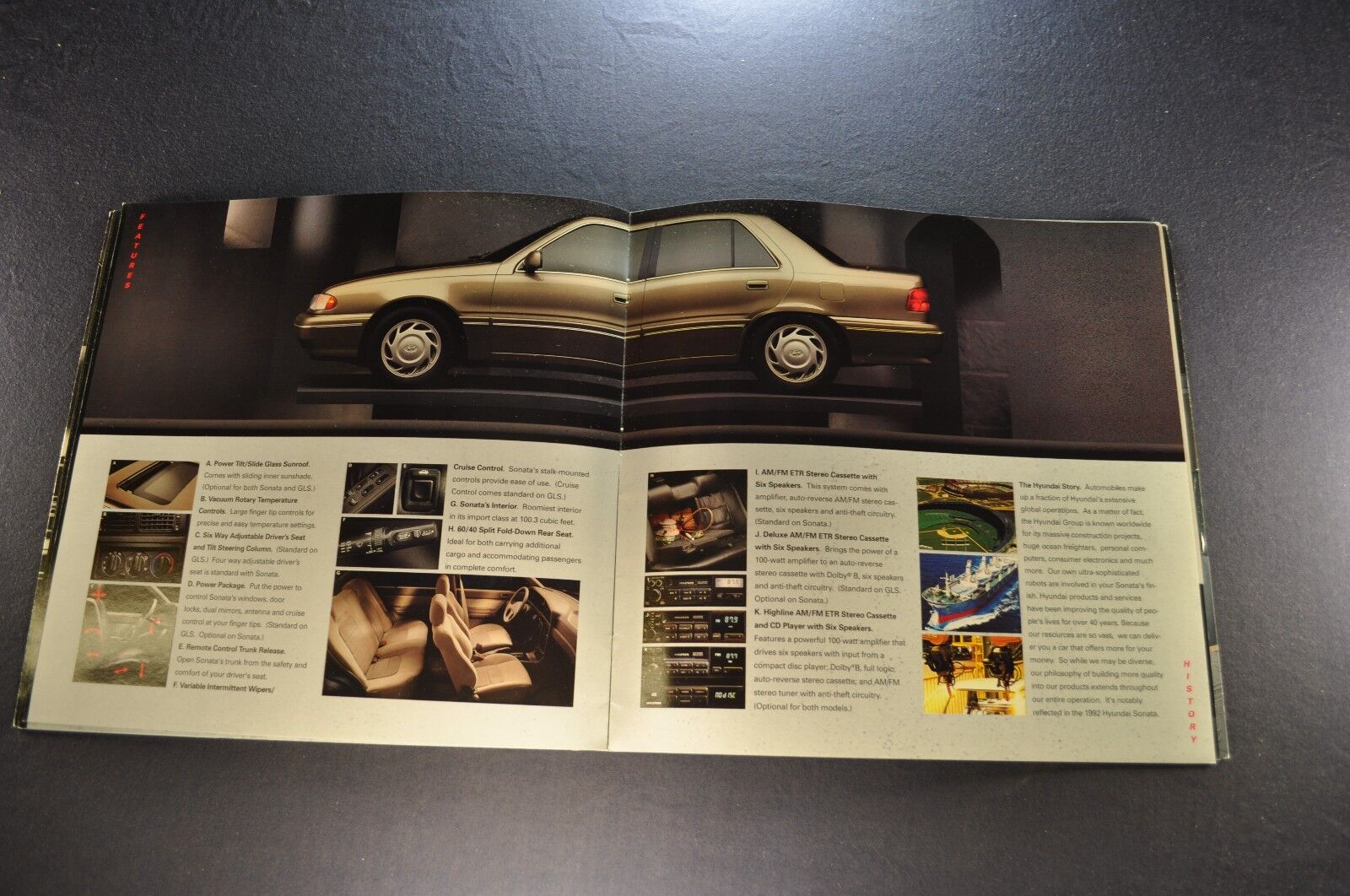 1992 Hyundai Sonata Catalog Sales Brochure GLS Excellent Original 92 Без бренда Sonata - фотография #6