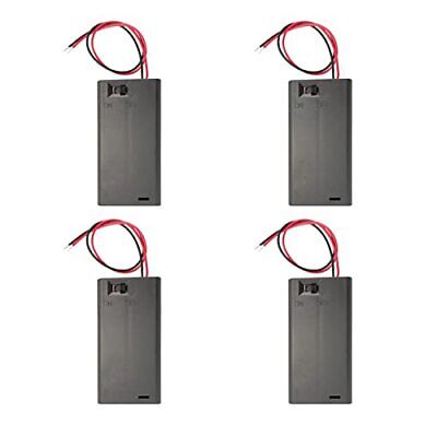 2AA Battery Holder, 2AA Battery Box with Switch, 4-Pack 2 x 1.5V AA ABS Plast... Lpdphanxfkx