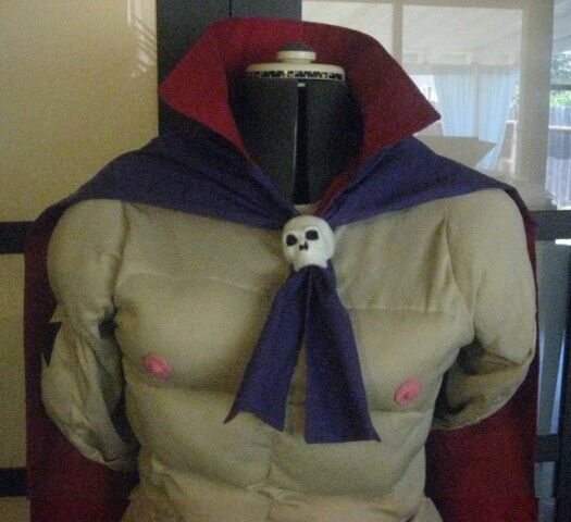 Red and Purple Cape with Skull for your Murdoc Niccals Costume Gorillaz Cosplay Без бренда