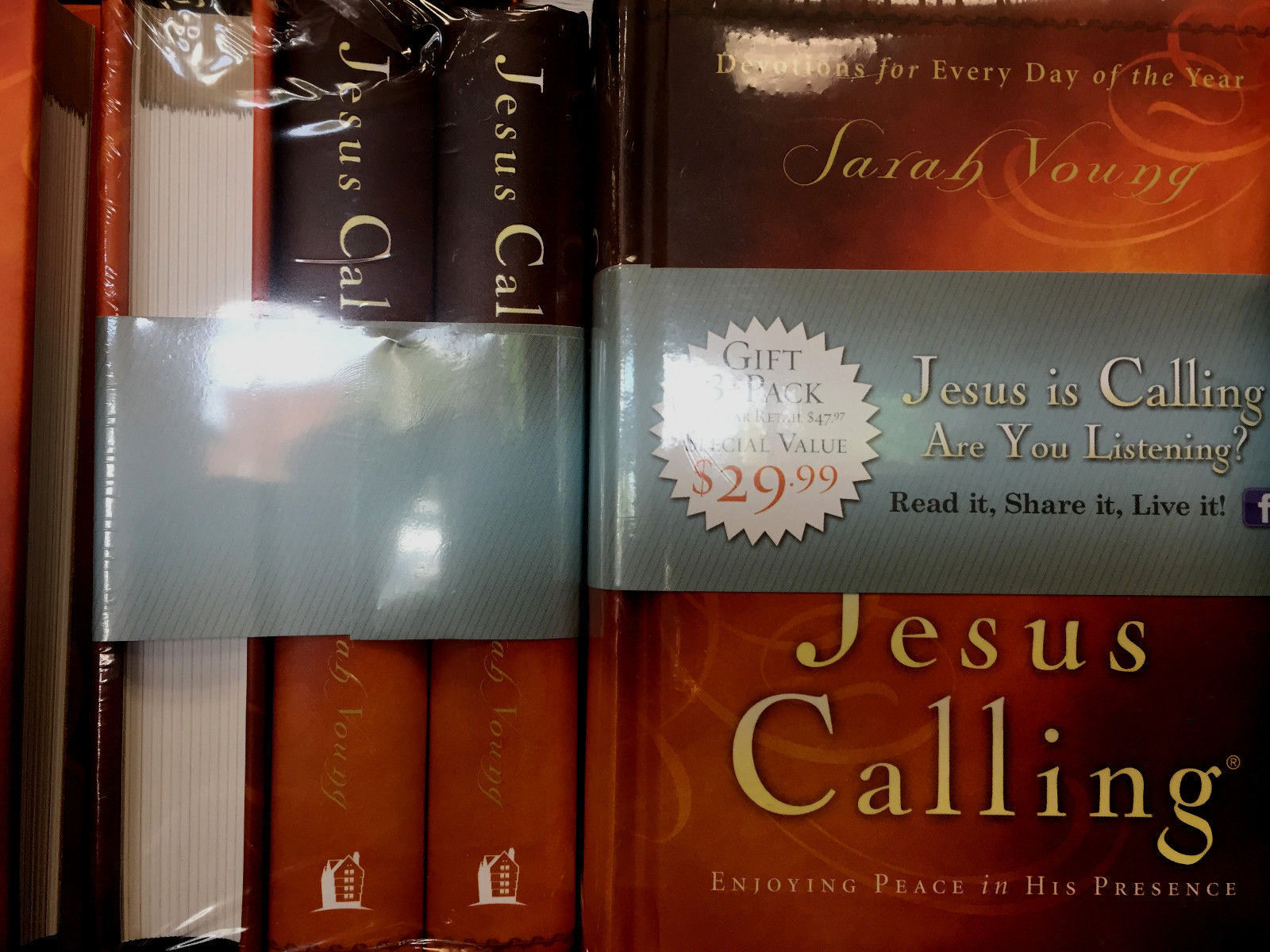 Jesus Calling - 3 Pack : Enjoying Peace in His Presence by Sarah Young Hardcover Без бренда - фотография #2