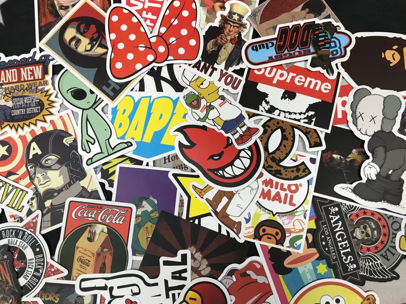 Lot 100 Random Vinyl Laptop Skateboard Stickers bomb Luggage Decals Dope Sticker Unbranded Does Not Apply - фотография #5