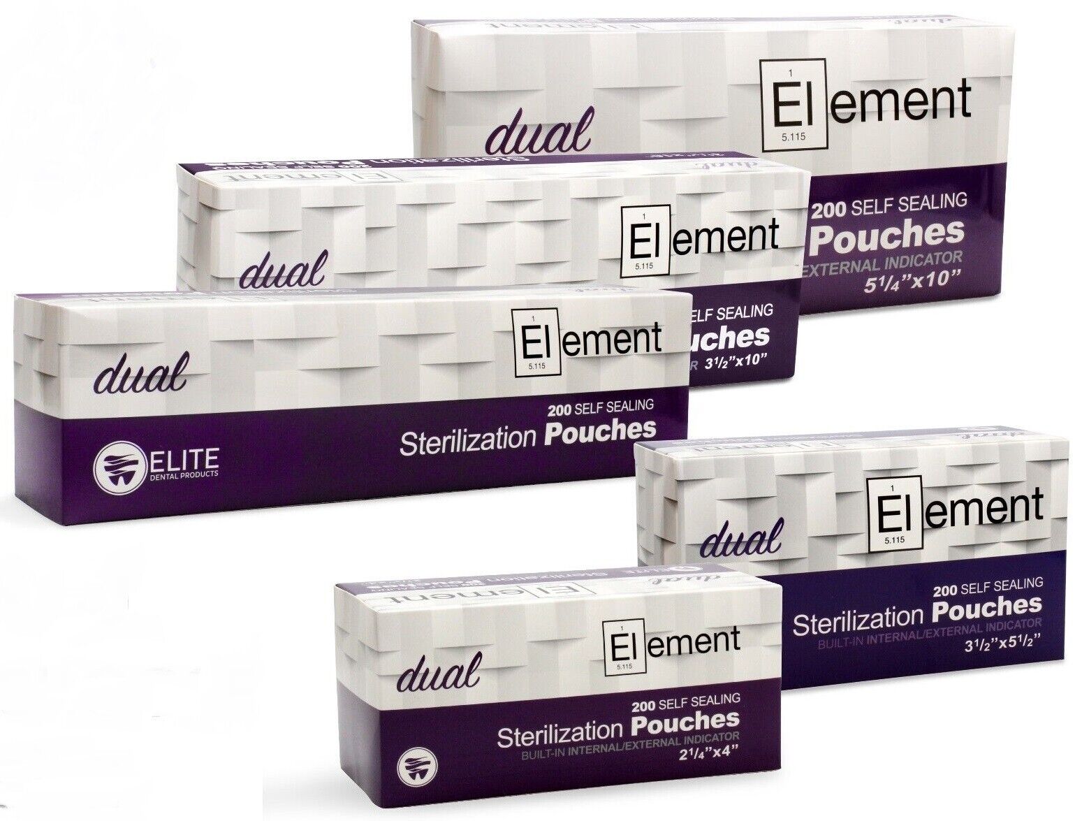 ALL SIZES - ELEMENT Self Seal Sterilization Pouch Dual Indicator Dental Tattoo Element Does Not Apply - фотография #2