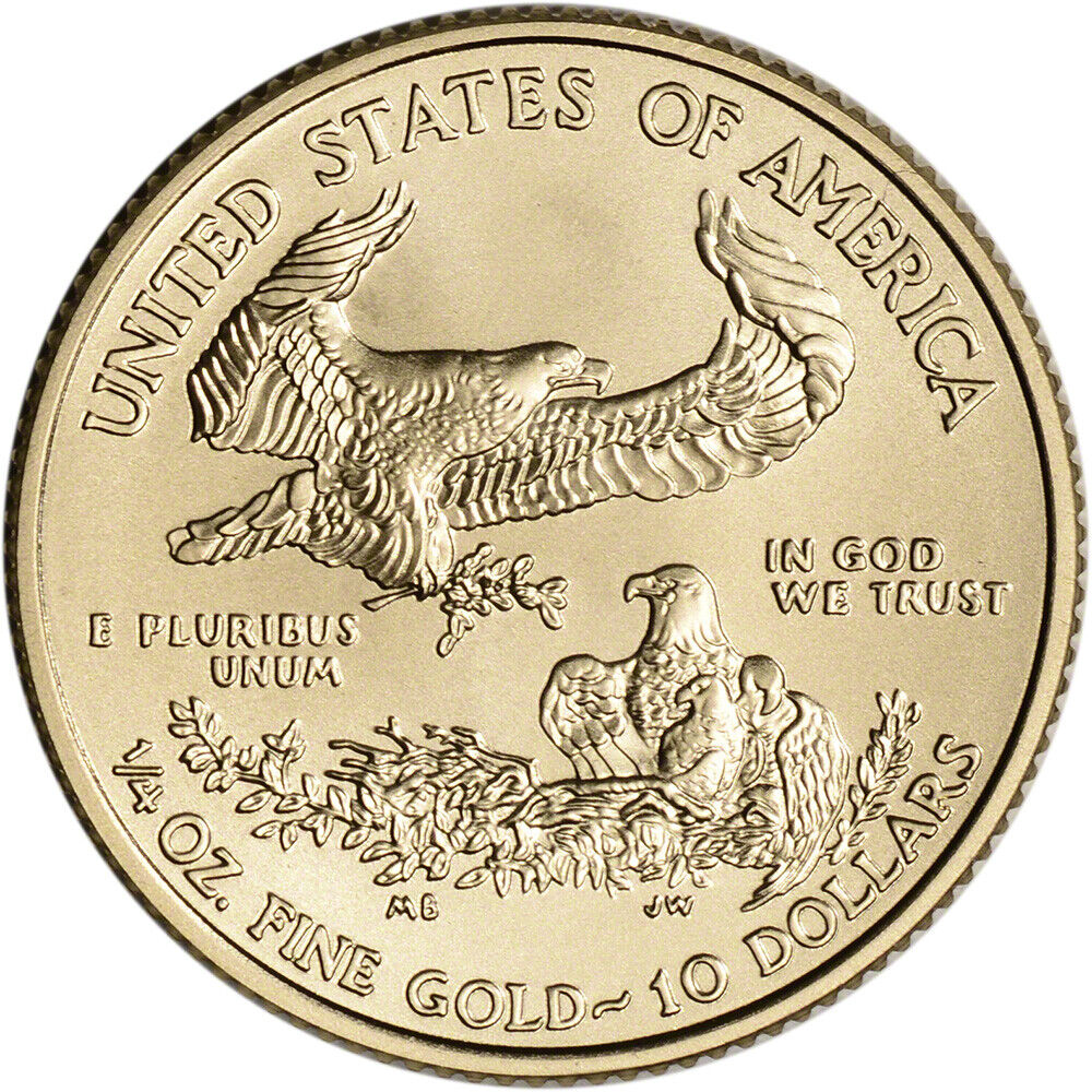 American Gold Eagle (1/4 oz) $10 - BU - Random Date Без бренда - фотография #2