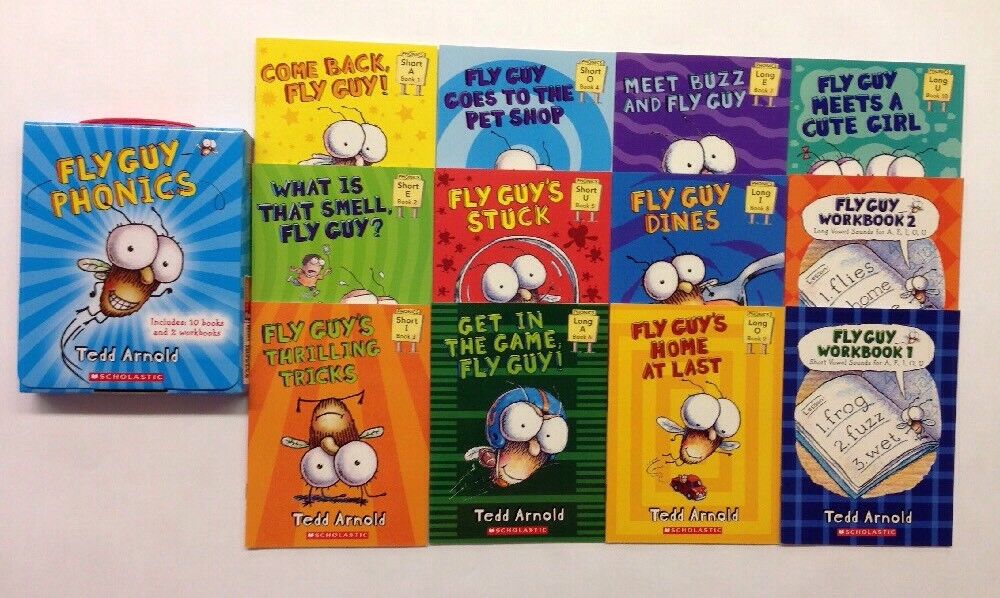 Fly Guy Childrens Books Phonics Learn to Read Box Set Lot 12 Без бренда