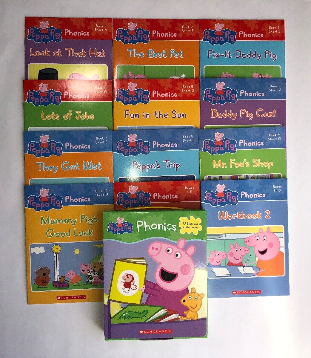 Peppa Pig Childrens Books Phonics Learn to Read Gift Set Lot 12 Без бренда - фотография #7