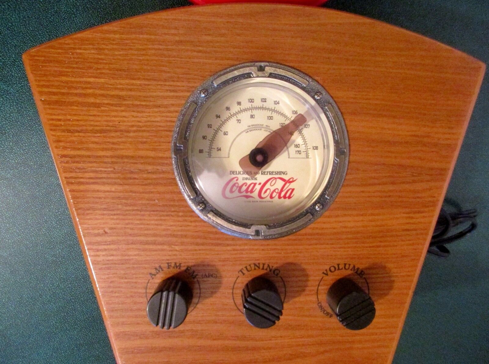 Coca Cola Radio AM / FM Original Box Antique Style 1934 Light Up Icon Dial 15" H Coca-Cola - фотография #5