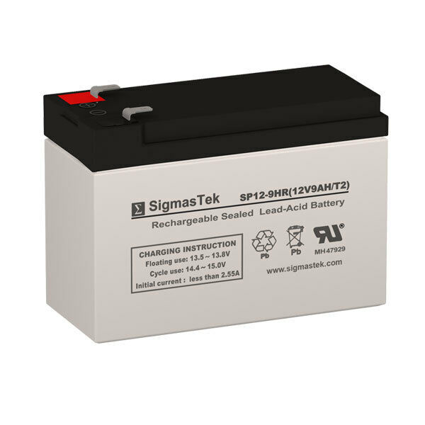 SigmasTek Battery Replacement for Holophane G120-6 Emergency Lighting, 12V 9AmpH SigmasTek SP12-9 (T2)