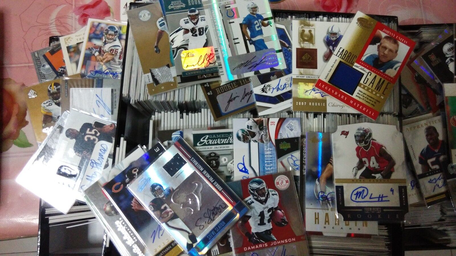 NFL 12 Card Hot Pack! Guaranteed 2 Autograph / Game Used Jersey Cards Football Без бренда