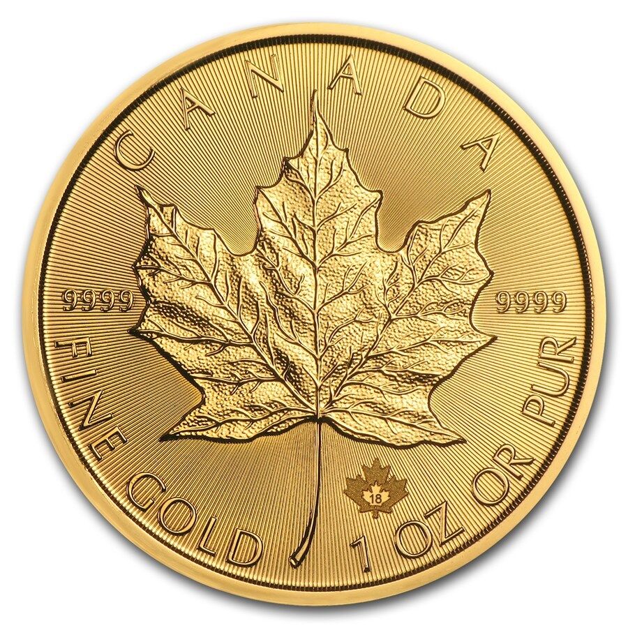 2018 Canada 1 oz Gold Maple Leaf Coin Brilliant Uncirculated BU  Canada - Royal Canadian Mint 158647