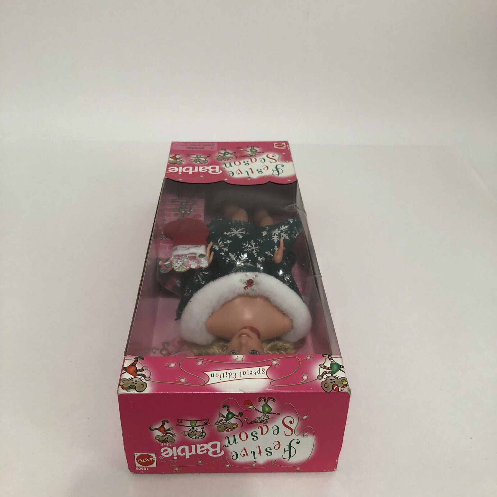Barbie Doll 1997 Festive Season Christmas 18909 Holiday Stocking Stuffer Gift Mattel - фотография #8
