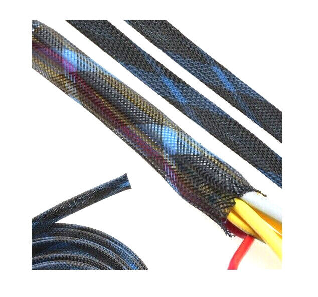 ALL SIZES & COLORS 5' FT - 100 Feet Expandable Cable Sleeving Braided Tubing LOT 225FWY PET flex wire wrap harness cover - фотография #7