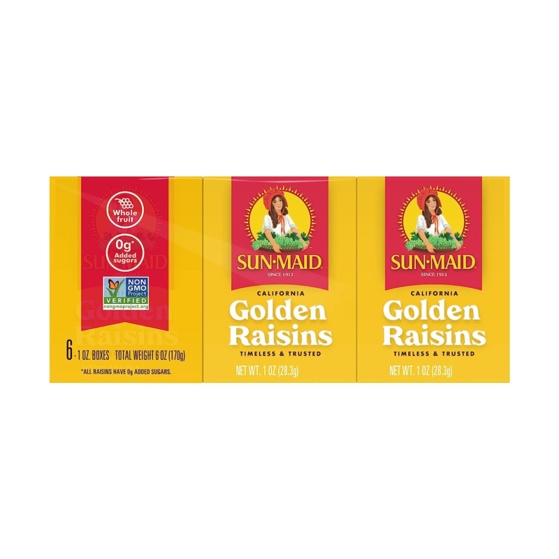California Golden Raisins - (72 Pack) 1 Oz Snack-Size Box - Dried Fruit Snack fo Does not apply - фотография #2