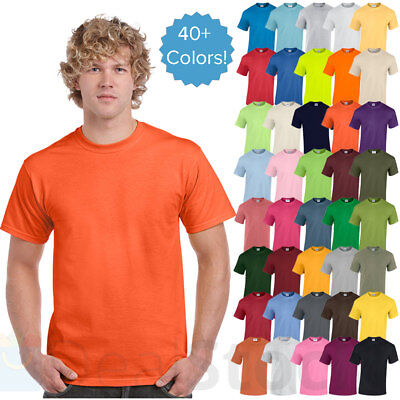 Gildan Mens Plain T Shirts Solid Cotton Short Sleeve Blank Tee Top Shirts S-3XL Gildan