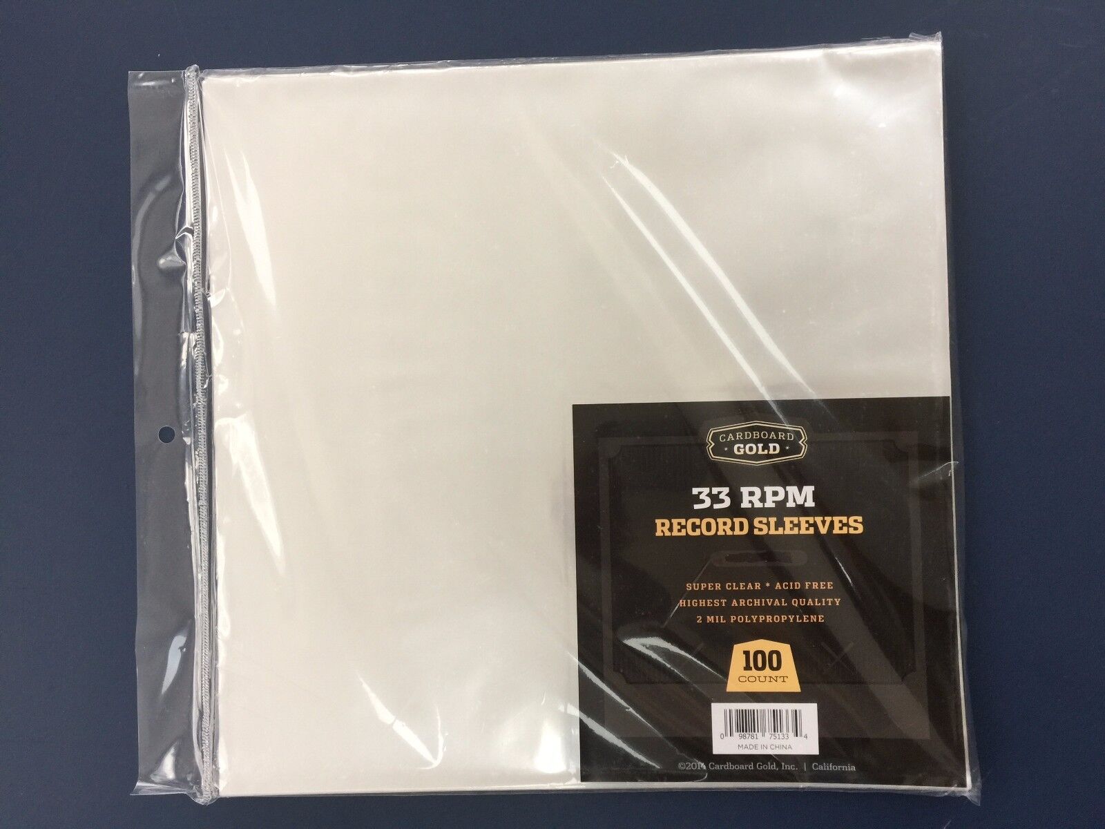 500 Clear Poly Plastic LP Outer Sleeves 2 Mil 12" Vinyl 33rpm Record Album Cover Card Board Gold 33 RPM RECORD SLEEVES - фотография #3