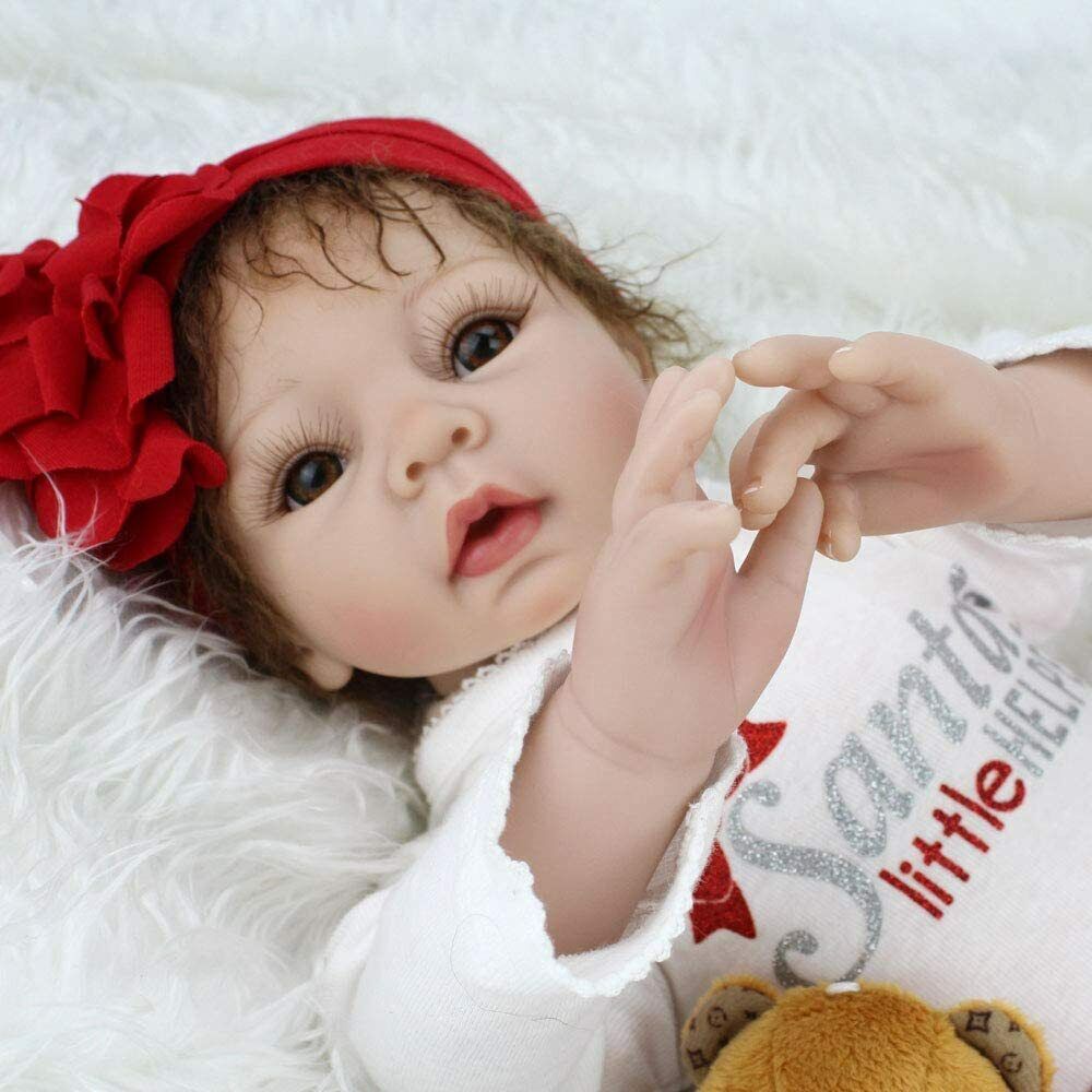 22" Handmade Reborn Baby Dolls Gift Soft Vinyl Silicone Lifelike Girl Doll Toys Kaydora - фотография #2