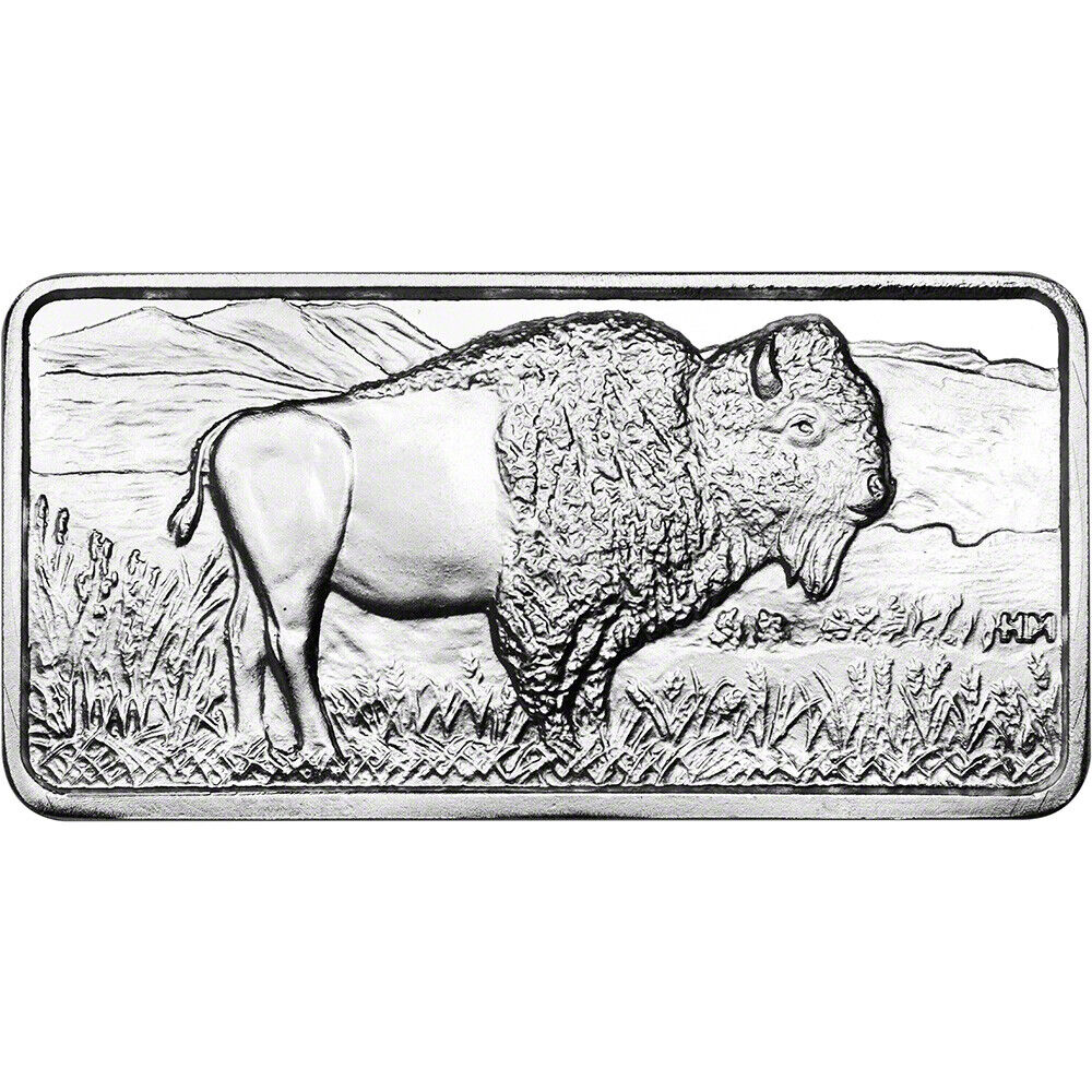 10 oz. Highland Mint Silver Bar - Buffalo Design .999 Fine Без бренда