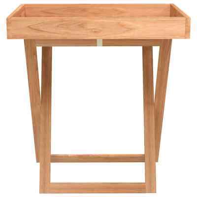 Tray Table Folding Serving Table Wooden Snack Table Solid Wood Walnut vidaXL vid vidaXL 350349 - фотография #2