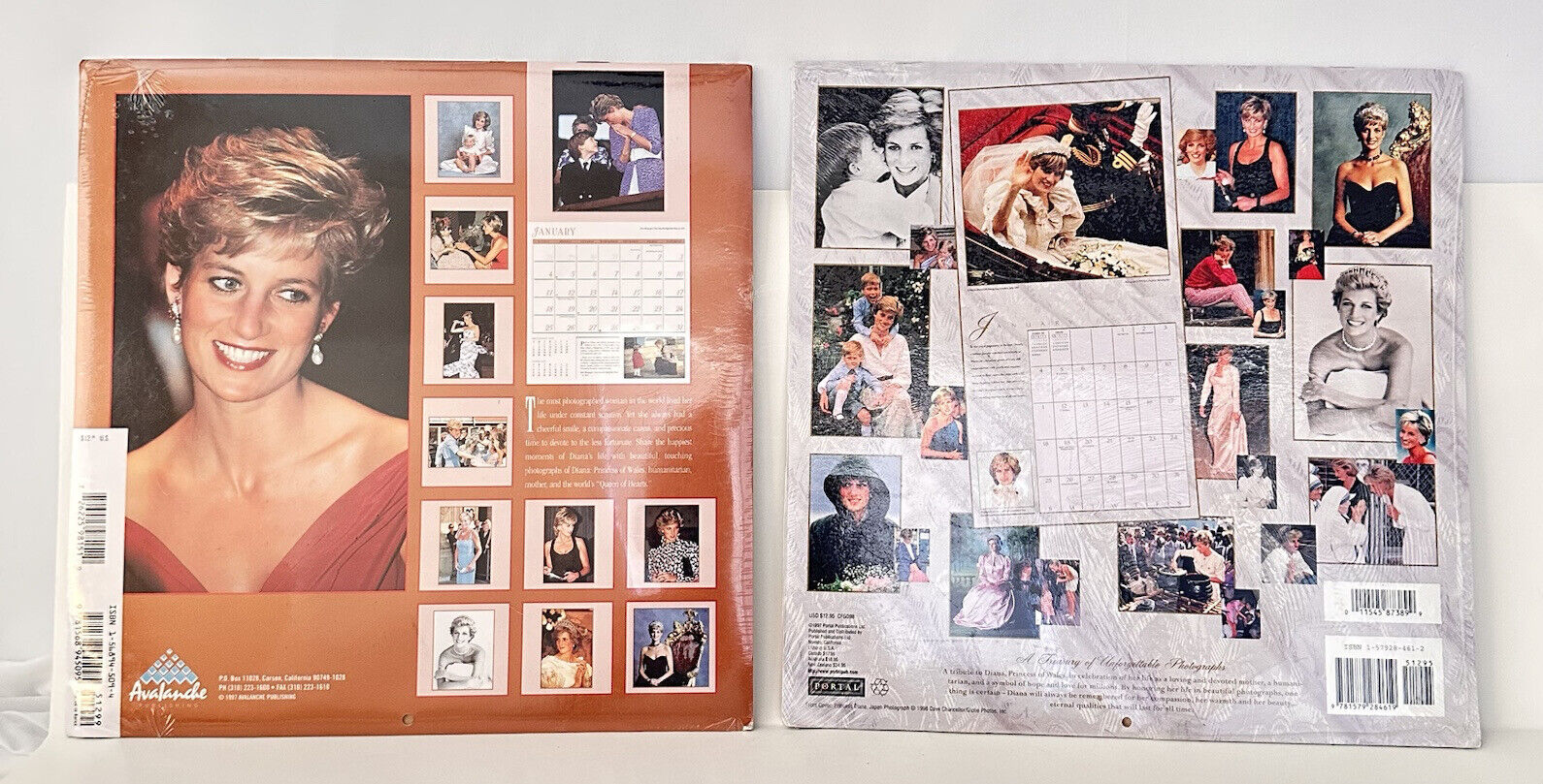 New & Sealed Princess Of Whales Diana 1998 Commemorative Calendars Vtg Lot of 2 Без бренда - фотография #4