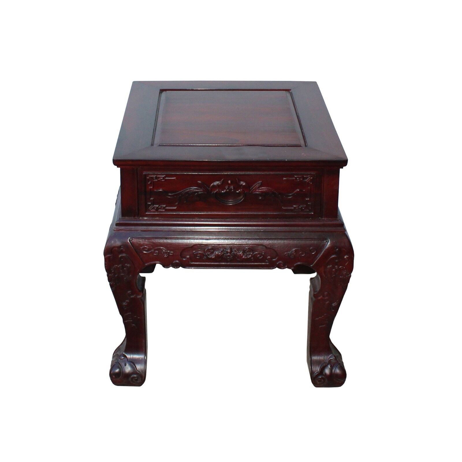 Chinese Oriental Suan Zhi Rosewood Foo Dogs Motif Tea Table Stand cs4536 Handmade Does Not Apply - фотография #3