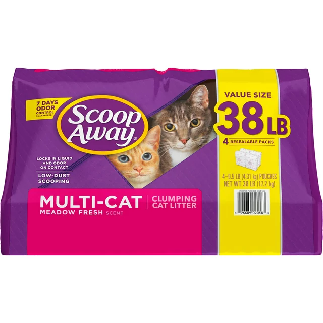 Scoop Away Multi-Cat, Scented Cat Litter, 38 lbs Scoop Away 02058 - фотография #5