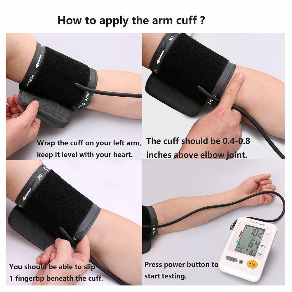 Automatic Digital Arm Blood Pressure Monitor Heart Rate Machine Meter BP Cuff LotFancy Does Not Apply - фотография #3