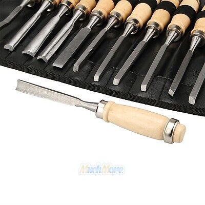 12 Piece Wood Carving Hand Chisel Tool Set Professional Woodworking Gouges Steel Unbranded Does not apply - фотография #10