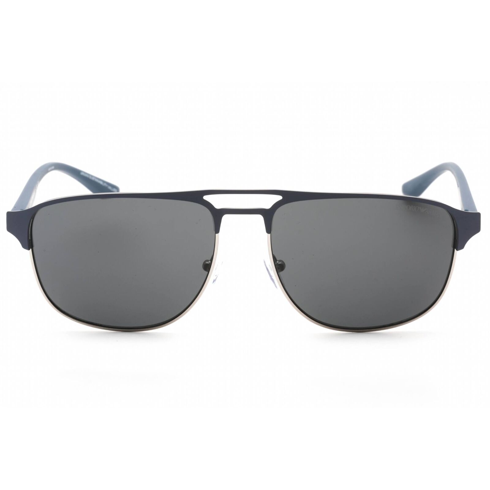 Emporio Armani Men's Sunglasses Blue On Matte Silver Metal Frame 0EA2144 336887 Emporio Armani 0EA2144 336887 - фотография #2