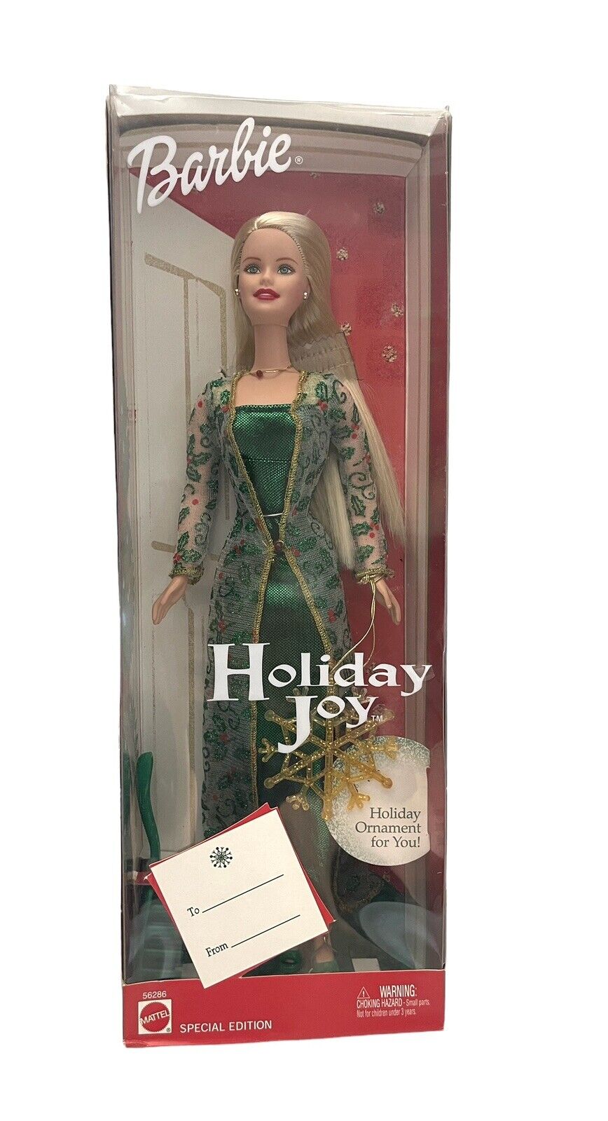 Barbie Holiday Joy Special Edition Vintage 2003 Blonde Green Dress 56286 Mattel Barbie 56286