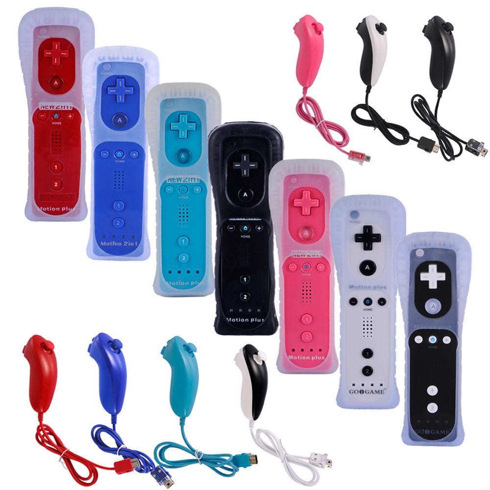 Brand New Built in Motion Plus Remote Controller And Nunchuck For Wii & Wii U Unbranded Does Not Apply