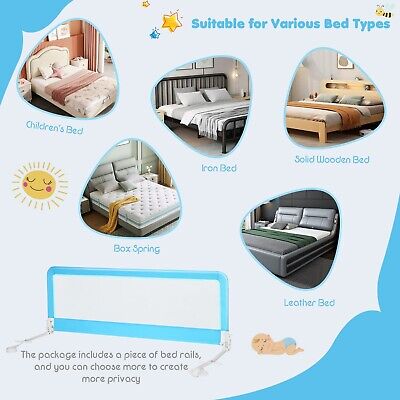 BABY JOY Bed Rails for Toddlers, 59'' Extra Long, Swing Down Bed Guard w/Safe... Baby Joy CO-B10 - фотография #5
