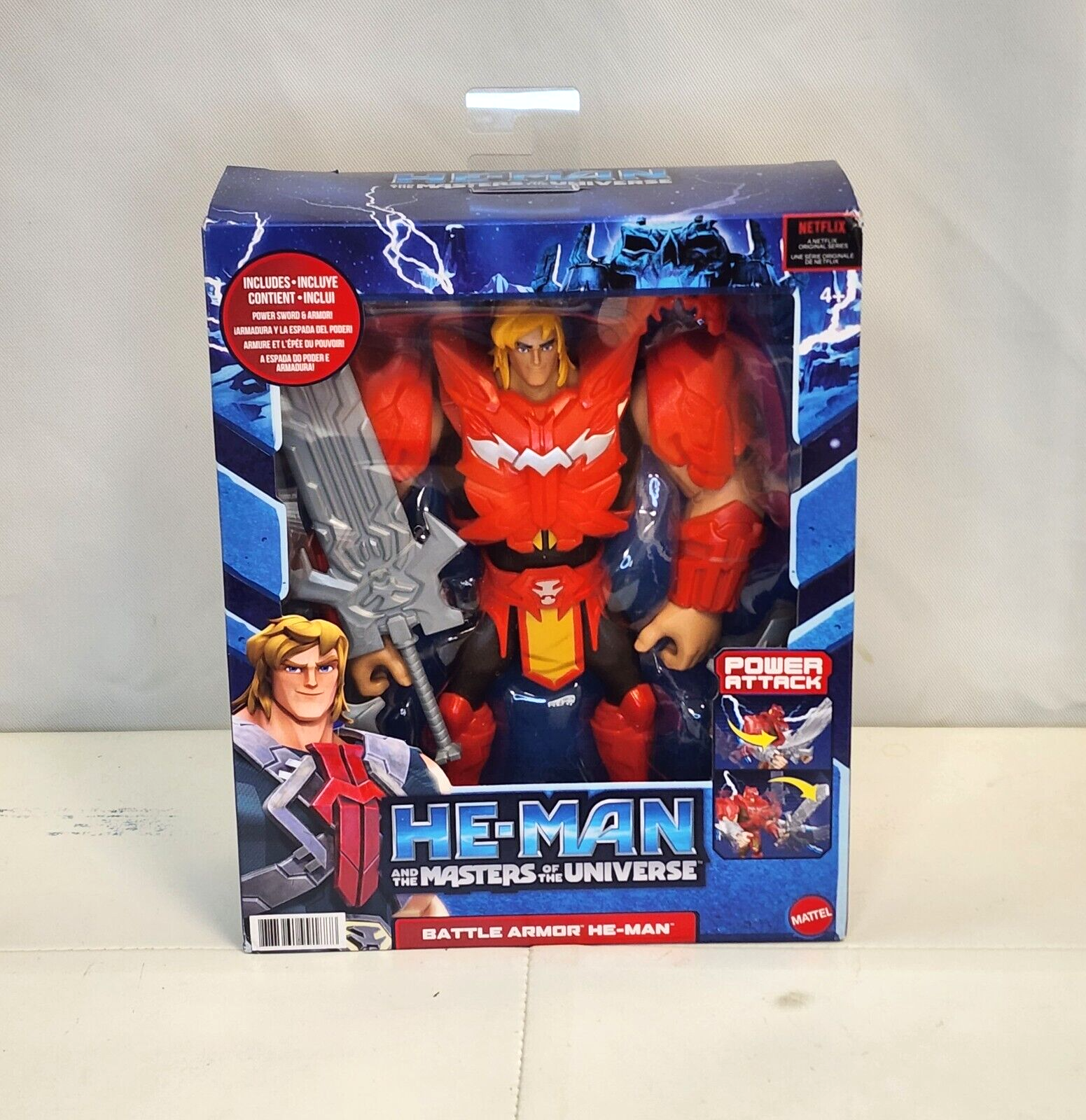 Master of The Universe Deluxe He-Man Power Attack Action Figure Battle Character ACTION